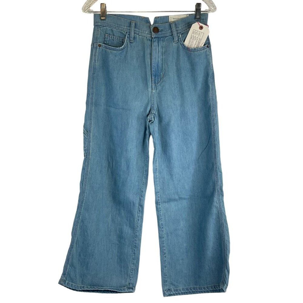 Current/Elliot Jeans Women's Sz 27 Blue The Workwear Cropped Joni Wide Leg Nwt